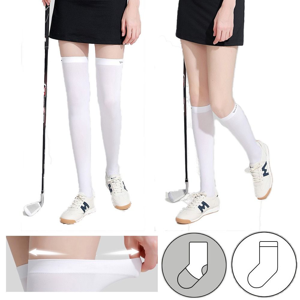 Ankle Support Badminton - 아이스 실크 자외선 차단 하이 양말,