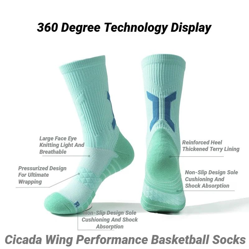 두꺼운 타월 바닥이 있는 전문 남성용 농구 양말 통기성 - Ankle Support Badminton 리뷰 및 가격