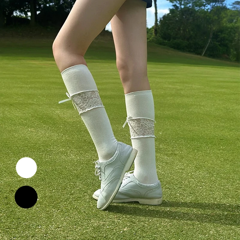 새로운 귀여운 골프 양말 여성용 레이스 보우 스플라이싱 - Ankle Support Badminton 리뷰 및 가격