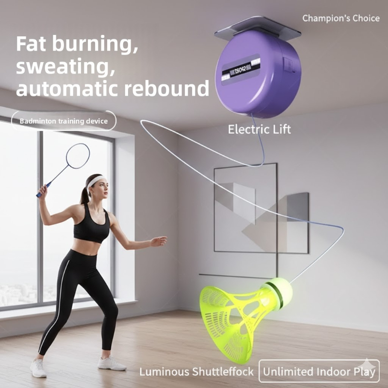 배드민턴 싱글 플레이 훈련 장치, 자동 리바운드, 집에 - Badminton House 리뷰 및 가격