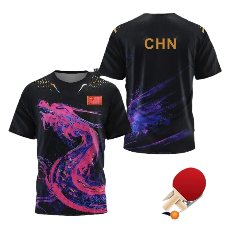 중국 드래곤 탁구 그래픽 T 셔츠 남성 의류 패션 배드 - Badminton Wallpaper 리뷰 및 가격